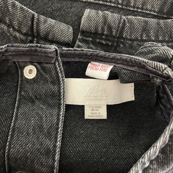 Zara Kid’s Charcoal Gray Denim Vest - Picture 3 of 3